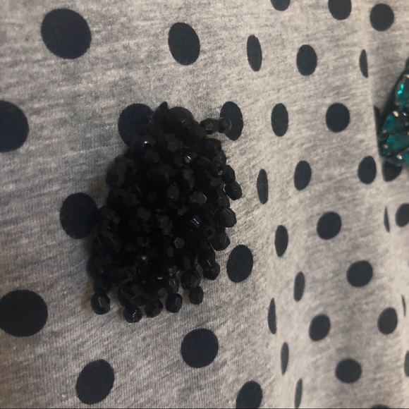 🍒 2/20$ Zara Gray & Black Polka Dot Tee - Picture 8 of 11